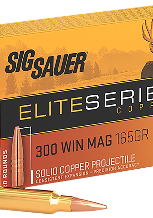 Sig Sauer E3WMH120 Elite Copper Hunting  300WinMag 165gr Copper Solid 20 Per Box/10 Case