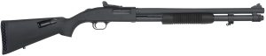Mossberg 51668 590A1 Tactical 12 Gauge 3" 8+1 20" Parkerized Heavy-Walled Barrel Black Rec with Ghost Ring Rear Sight Black Fixed with Storage Compartment Stock Right Hand (LE)