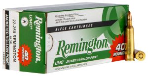 Remington Ammunition 23769 UMC Value Pack 22-250Rem 45gr Jacketed Hollow Point 40 Per Box/10 Case