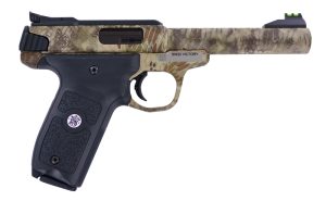 Smith & Wesson 10297 SW22 Victory Full Size Frame 22 LR 10+1 5.50" Kryptek Highlander Match Grade Steel Barrel & Frame, Black Textured Grip, Thumb Safety