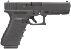 Glock PF2050201 G20 Gen3 Short Frame 10mm Auto 10+1 4.61" Black Steel Barrel, Matte Black Serrated Steel Slide, Black Polymer Frame w/Picatinny Rail, Black Texture Finger Groove Grip