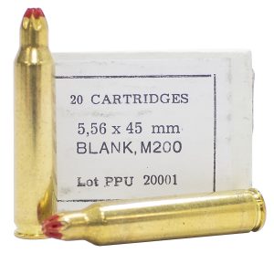 PPU PPB556 Blank Ammo  5.56x45mmNATO 20 Per Box/100 Case