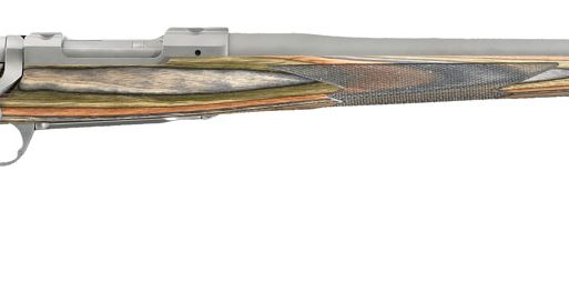 Ruger 17121 Hawkeye Predator Full Size 22-250 Rem 4+1 24" Matte Stainless Steel Barrel, Integral Scope Mounts Stainless Steel Receiver, Green Mountain Fixed Laminate Stock