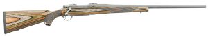 Ruger 17123 Hawkeye Predator Full Size 204 Ruger 5+1 24" Matte Stainless Steel Barrel, Integral Scope Mounts Stainless Steel Receiver, Green Mountain Fixed Laminate Stock