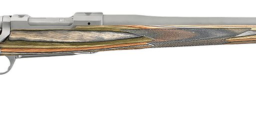 Ruger 17123 Hawkeye Predator Full Size 204 Ruger 5+1 24" Matte Stainless Steel Barrel, Integral Scope Mounts Stainless Steel Receiver, Green Mountain Fixed Laminate Stock