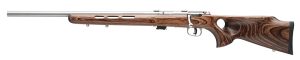 Savage Arms 25795 Mark II BTV Full Size 22 LR 5+1 21" Satin Heavy Button Rifled Barrel, Satin Drilled & Tapped Stainless Steel Receiver, Satin Brown Thumbhole Laminate Stock, Left Hand