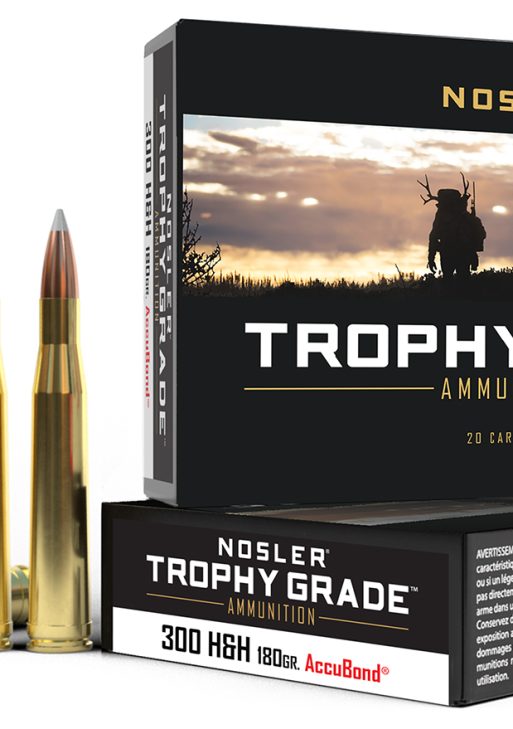 Nosler 60060 Trophy Grade  300H&HMag 180gr Nosler AccuBond 20 Per Box/10 Case