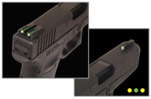 TruGlo TG131MPTY TFO  Green/Tritium/Fiber Optic Front Sight-Yellow/Tritium/Fiber Optic Rear Sight Smith & Wesson M&P
