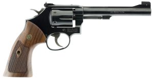 Smith & Wesson 150718 Model 48 Classic 22 WMR Blued Carbon Steel 6" Barrel, 6rd Cylinder & K-Frame,  Wood Grip