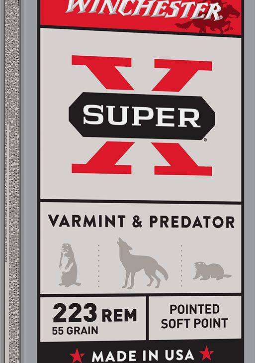 Winchester Ammo X223R Super X  223Rem 55gr Jacketed Soft Point 20 Per Box/10 Case