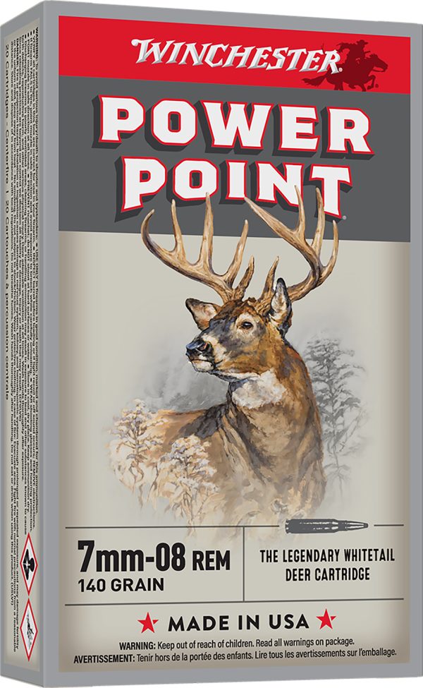 Winchester Ammo X708 Power-Point  7mm-08Rem 140gr 20 Per Box/10 Case