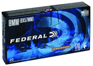 Federal 8A Power-Shok  8mmMauser 170gr Jacketed Soft Point 20 Per Box/10 Case