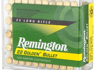 Remington Ammunition 21276 Golden Bullet  22LR 40gr Plated Lead Round Nose 100 Per Box/50 Case