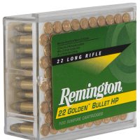 Remington Ammunition 21278 Golden Bullet Rimfire 22LR 36gr Plated Hollow Point 100 Per Box/50 Case