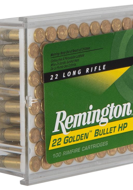 Remington Ammunition 21278 Golden Bullet Rimfire 22LR 36gr Plated Hollow Point 100 Per Box/50 Case