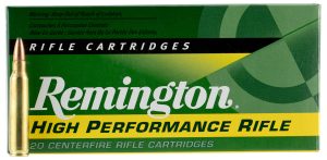 Remington Ammunition 28399 High Performance Rifle 223Rem 55gr Pointed Soft Point 20 Per Box/10 Case