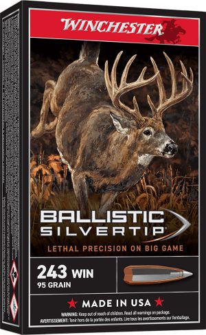 Winchester Ammo SBST243 Ballistic Silvertip  243Win 55gr Fragmenting Polymer Tip 20 Per Box/10 Case