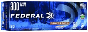 Federal 300WSMC Power-Shok  300WSM 180gr Jacketed Soft Point 20 Per Box/10 Case