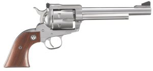 Ruger 0319 Blackhawk  357 Mag 6 6.50" Satin Stainless Steel Barrel, Cylinder & Frame, Hardwood Grip, Transfer Bar Safety, Exposed Hammer