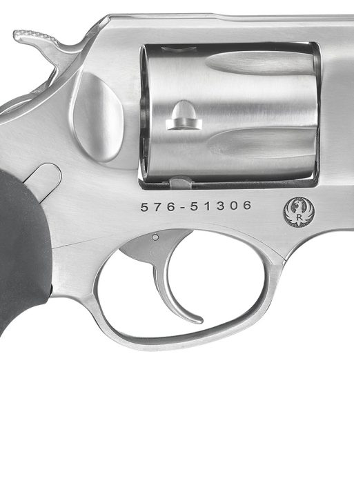 Ruger 5718 SP101  357 Mag 5rd 2.25" Satin Stainless Steel Barrel, Cylinder & Frame, Black Rubber Grip, Transfer Bar Safety, Exposed Hammer
