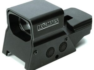 KONUS RED/GRN DOT SIGHTPRO R8 - 2-5MOA 1X39 8-RETIC DUAL RAIL