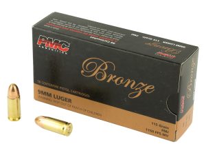 PMC 9A Bronze  9mmLuger 115gr Full Metal Jacket 50 Per Box/20 Case