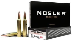 Nosler 60023 Match Grade  223Rem 69gr Custom Competition Hollow Point Boat Tail 20 Per Box/20 Case