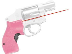 Crimson Trace 0134801 Lasergrips  Fits S&W J-Frame Round Butt, Red Laser 633nM Wavelength 5mW Output, Pink Polymer