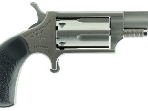 North American Arms 22MGRC Mini-Revolver  Sports South Exclusive 22 WMR 5 Shot 1.63" Stainless Steel Barrel, Frame & Cylinder, Black Rubber Grip, Exposed Hammer