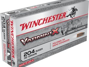 Winchester Ammo X204P Varmint X  204Ruger 32gr Polymer Tip Rapid Expansion 20 Per Box/10 Case