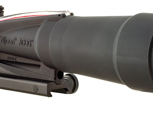 Trijicon 100173 ACOG  Black Hardcoat Anodized 5.5x50mm Illuminated Red Chevron .223/5.56 BDC Reticle