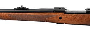 Ruger 47121 Hawkeye African Full Size 375 Ruger 3+1 23" Satin Blued Threaded Barrel, Satin Blued Steel Receiver w/Integral Scope Mount, American Walnut Fixed Stock, Left Hand