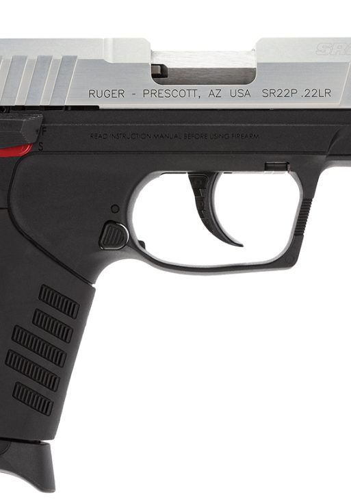 Ruger 3607 SR22  22 LR 10+1 3.50" Satin Stainless Steel Barrel, Silver Anodized Aluminum Serrated Slide, Black Polymer Frame w/Picatinny Rail Frame, Black Polymer Grips