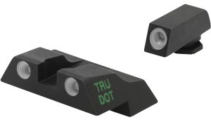 Meprolight USA 102263301 Tru-Dot Sight Set Green Tritium Front/Orange Tritium Rear/Black Frame, Compatible w/ Glock 26/27, Post/Dovetail Mount