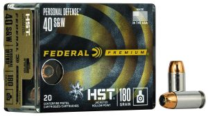 Federal P40HST1S Premium Personal Defense 40S&W 180gr HST Jacketed Hollow Point 20 Per Box/10 Case
