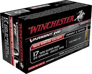 Winchester Ammo S17W25 Varmint HE  17WSM 25gr Polymer Tip 50 Per Box/10 Case