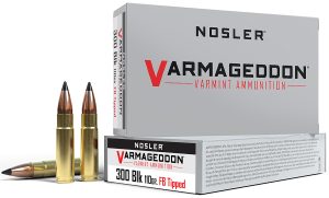 Nosler 40127 Varmageddon  300Blackout 110gr Flat Base Tipped 20 Per Box/20 Case