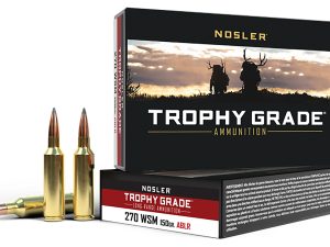 Nosler 60114 Trophy Grade Long-Range 270WSM 150gr Nosler Spitzer AccuBond Long Range 20 Per Box/10 Case