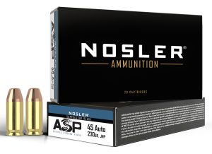 Nosler 51284 Assured Stopping Power Handgun 45ACP 230gr Jacketed Hollow Point 50 Per Box/10 Case