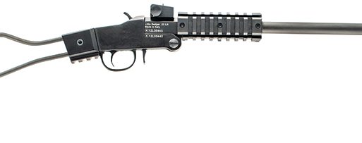 Chiappa Firearms 500092 Little Badger  Full Size 22 LR, 1 Shot 16.50" Black Cerakote Steel Barrel, Black Cerakote Quad Picatinny Receiver, Black Cerakote Wire Frame Stock, Right Hand