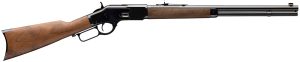 Winchester Repeating Arms 534200140 Model 1873 Short Rifle 44-40 Win 10+1 20" Blued Round Barrel, Rifle-Style Forearm & Cap, Walnut Straight Grip Stock w/Crescent Buttplate, Steel Loading Gate