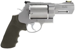 Smith & Wesson 170350 PC Model 460 XVR X-Large 460 S&W Mag 5 Shot 3.50" Stainless Steel Barrel, Stainless Cylinder, Matte Silver Stainless Steel Frame, Black Finger Grooved Grip, Teardrop Hammer