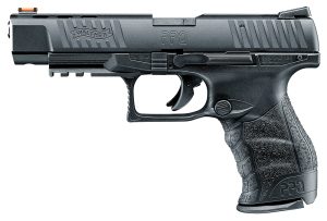 Walther Arms 5100305 PPQ M2 22 LR 10+1 5" Threaded Steel Barrel, Matte Black Tenifer Serrated/Steel Slide, Black Polymer Frame w/Picatinny Rail, Black Polymer Grips