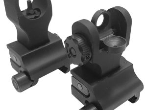 Samson FFSFRSPKG Sight Set  Black Anodized Folding HK Front, A2 Rear for AR-15