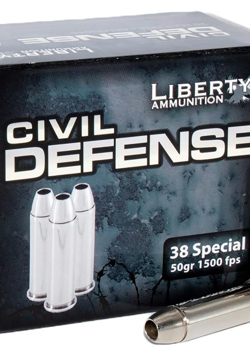 Liberty Ammunition LACD38025 Civil Defense  38Special 50gr Lead Free Fragmenting Hollow Point 20 Per Box/50 Case