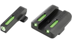 TruGlo TG13XD1A TFX  Black | Green Tritium & Fiber Optic White Outline Front Sight Green Tritium & Fiber Optic Rear Sight