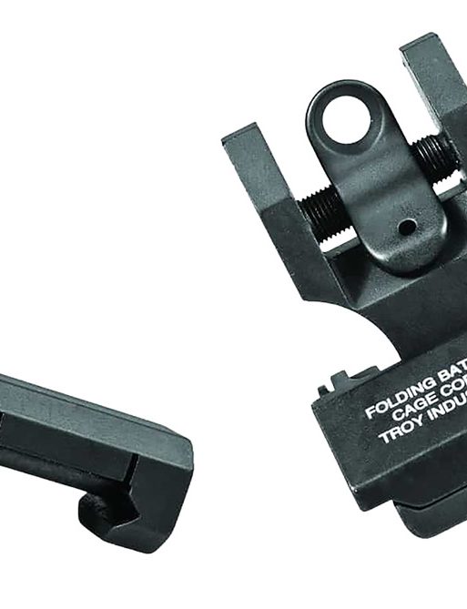 Troy Ind SSIG45SHRBT00 45 Degree BattleSight Set- HK Front & Round Rear  Black Hardcoat Anodized