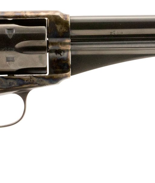 Taylors & Company 550378 1875 Army Outlaw 357 Mag Caliber with 7.50" Blued Finish Barrel, 6rd Capacity Blued Finish Cylinder, Color Case Hardened Finish Steel Frame & Walnut Grip