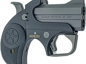 Bond Arms BABU Backup Original 45 ACP 2rd Shot 2.50" Bead Blasted/Anti-Glare Textured Steel Frame Black Rubber Grips