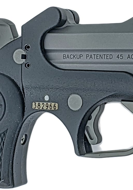 Bond Arms BABU Backup Original 45 ACP 2rd Shot 2.50" Bead Blasted/Anti-Glare Textured Steel Frame Black Rubber Grips